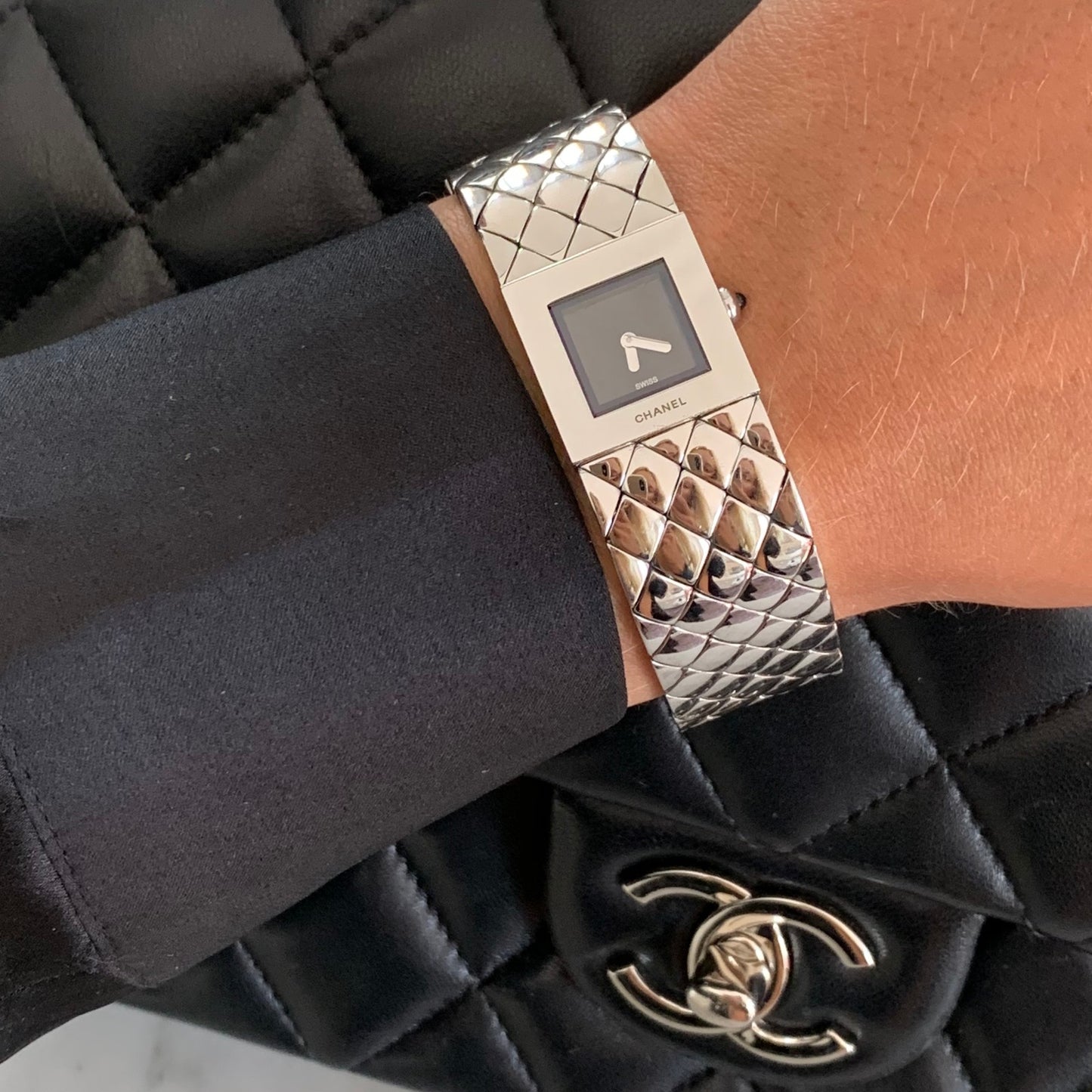 Chanel Matelassée steel watch