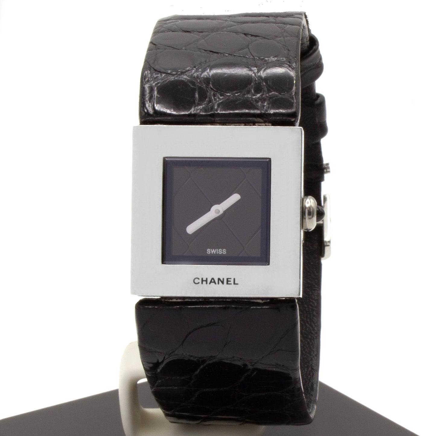 Chanel Matelassée croco watch