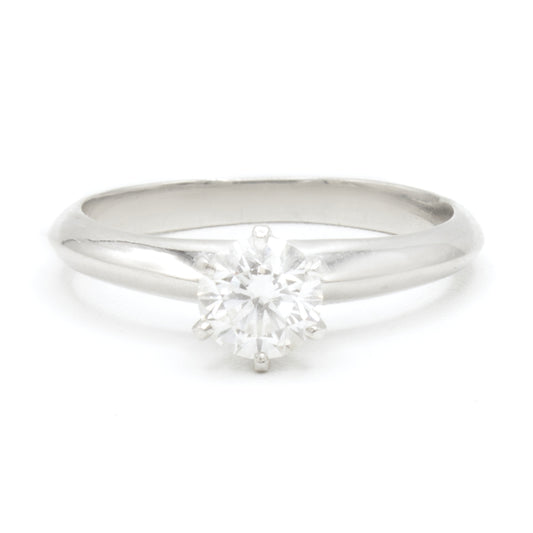 Tiffany & Co Solitaire Setting ring 0,46ct Sz 48