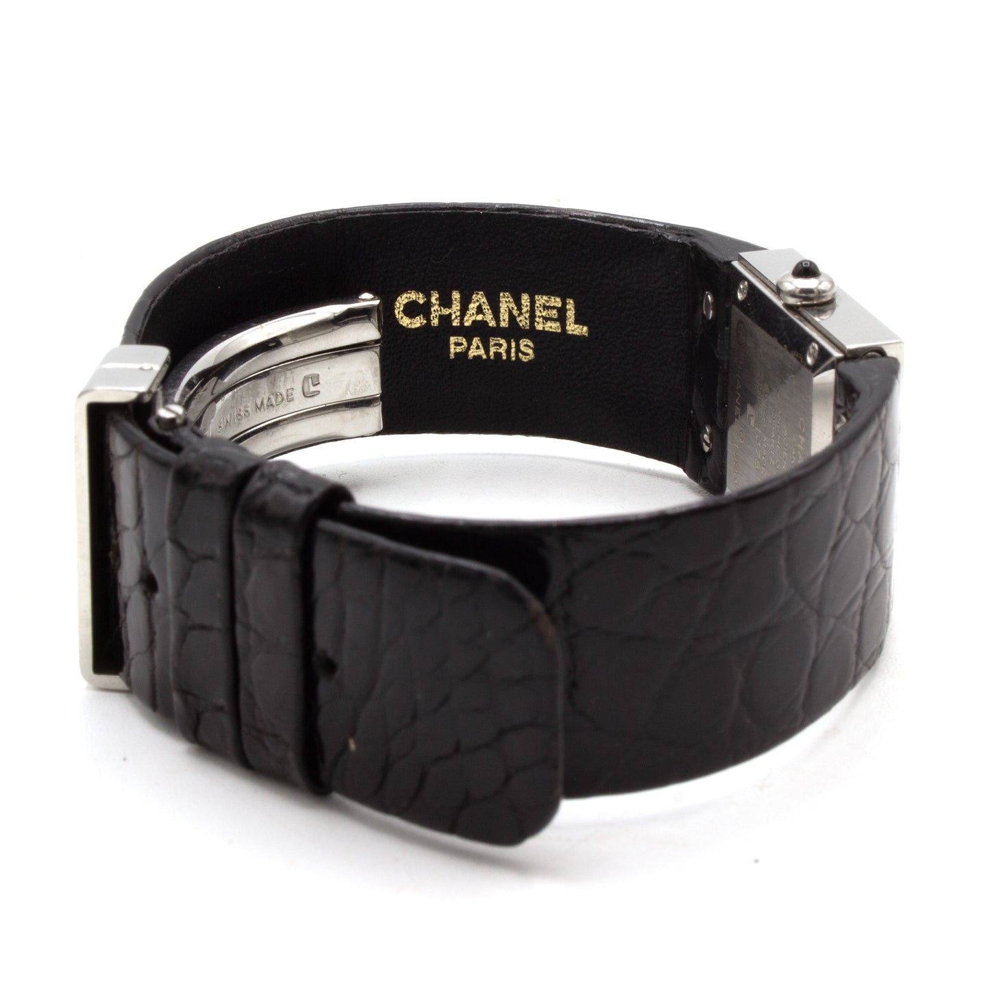 Chanel Matelassée croco watch