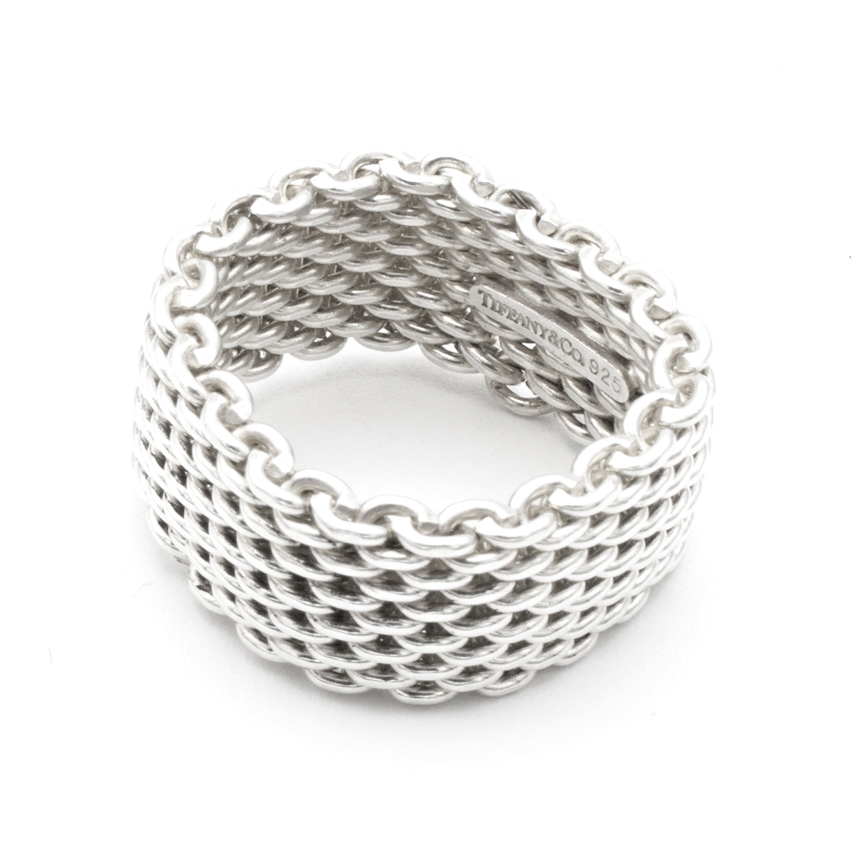 Tiffany and co hot sale somerset mesh ring