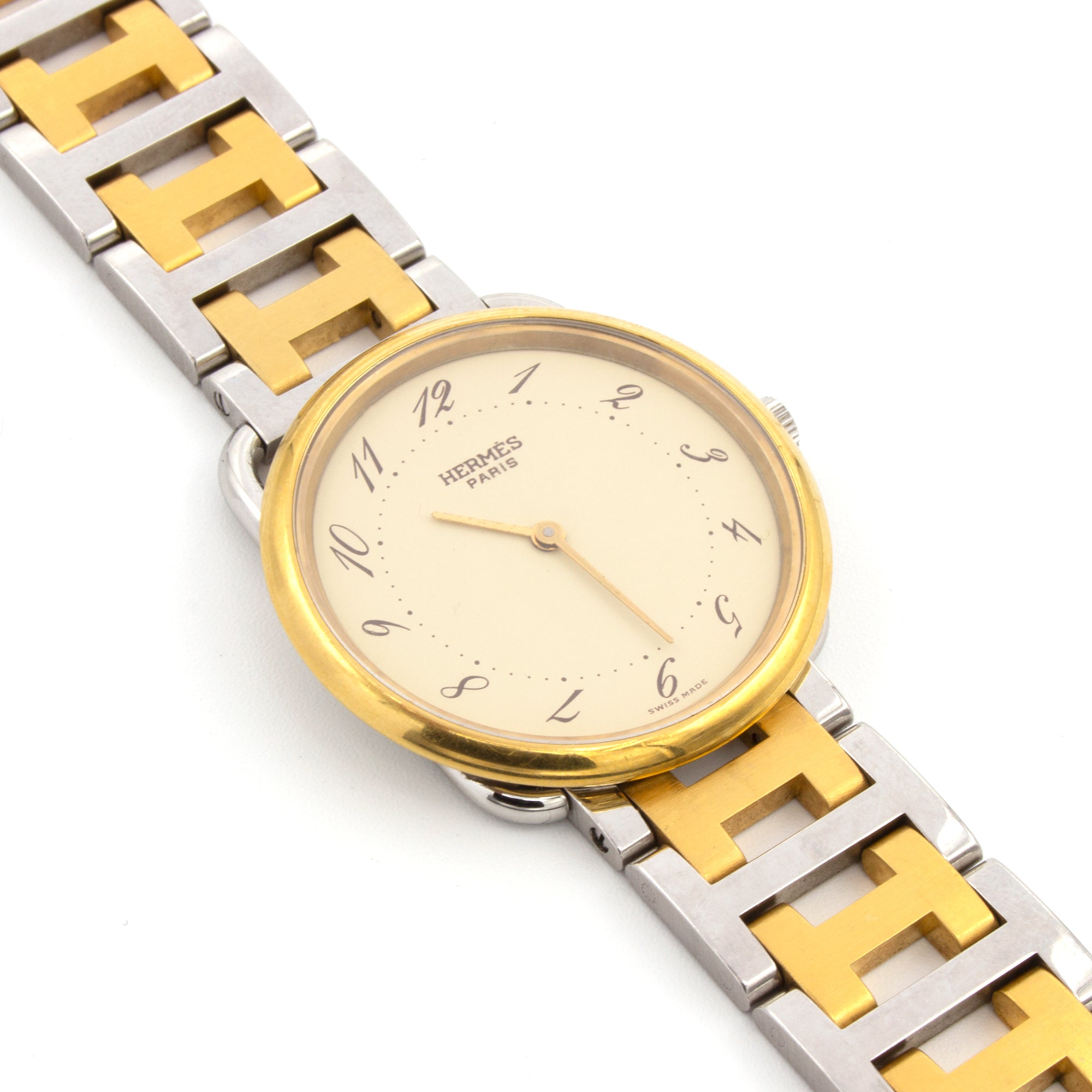 Hermes Uhr Arceau Stahl/Gold hotsell (Quarz) mit Wempe Faltschließe